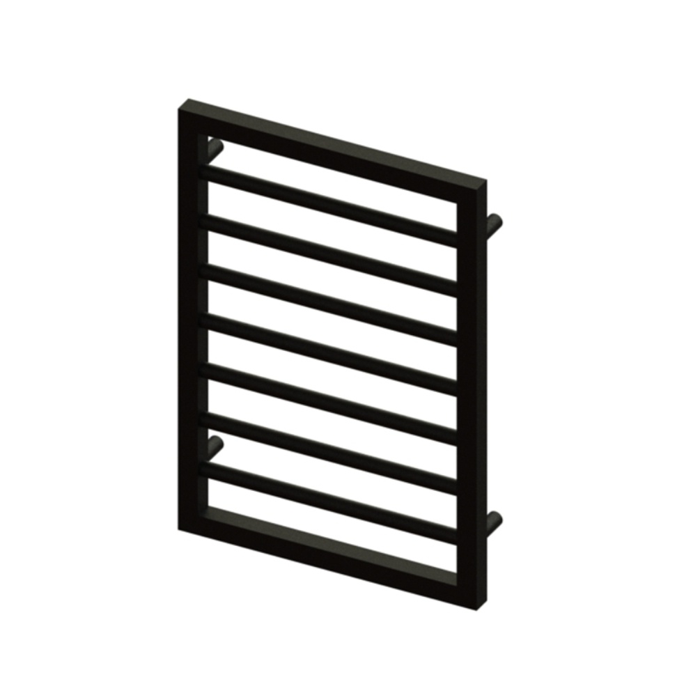Product Cut out image of the Abacus Elegance Metro Matt Black 450mm Towel Warmer